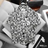 Áo Sơ Mi Nam Cuban ICONDENIM Monochrome Mosaic