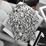 Áo Sơ Mi Nam Cuban ICONDENIM Monochrome Mosaic
