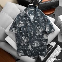 Áo Sơ Mi Nam Tay Ngắn Cuban ICONDENIM Midnight Garden