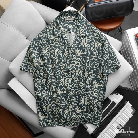 Áo Sơ Mi Nam Tay Ngắn Cuban ICONDENIM Wildbloom
