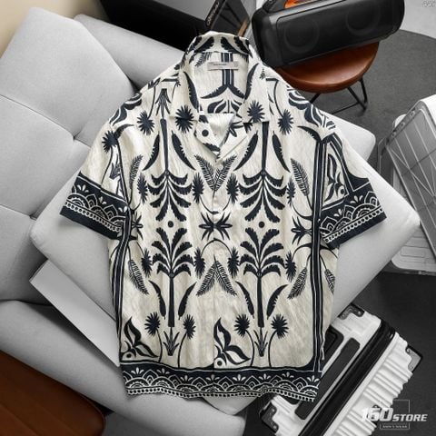Áo Sơ Mi Nam Tay Ngắn ICONDENIM Cuban Pure Oasis