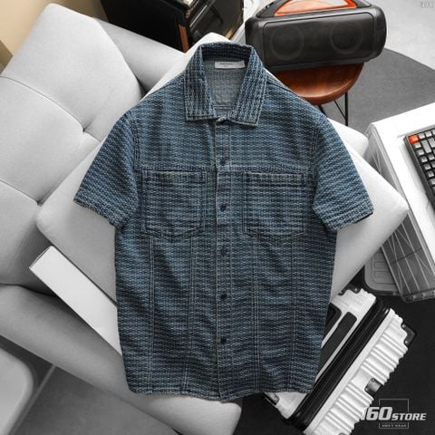 Áo Sơ Mi Nam Tay Ngắn ICONDENIM Gridline