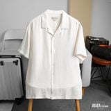 Áo Sơ Mi Nam Tay Ngắn Linen Cuban ICONDENIM Sandrift
