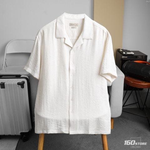 Áo Sơ Mi Nam Tay Ngắn Linen Cuban ICONDENIM Sandrift