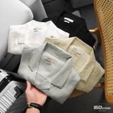 Áo Sơ Mi Nam Tay Ngắn Linen Cuban ICONDENIM Sandrift