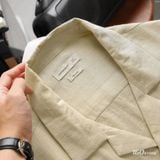 Áo Sơ Mi Nam Tay Ngắn Linen Cuban ICONDENIM Sandrift