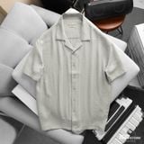 Áo Sơ Mi Nam Tay Ngắn Linen Cuban ICONDENIM Sandrift