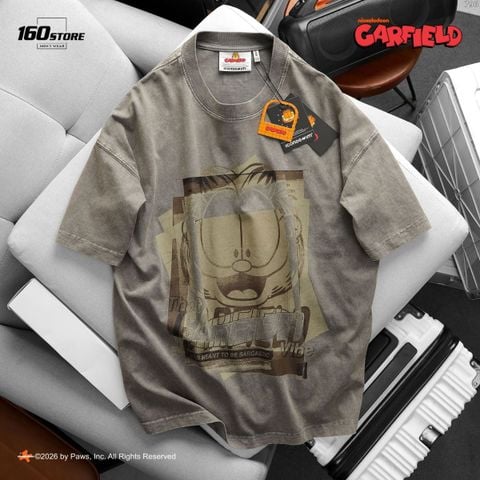 Áo Thun Nam ICONDENIM Garfield Faded Vintage Form Boxy