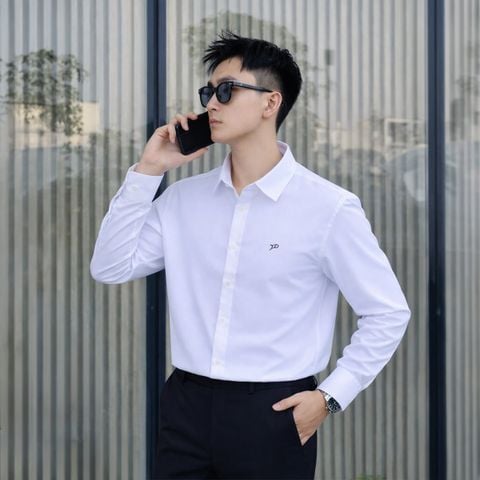 Áo Sơ Mi Nam Oxford Tay Dài ID Embroidery Shirt Form Regular