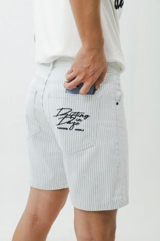 Quần Short Nam Denim Sọc Sundaze Rush Form Regular