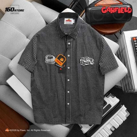Áo Sơ Mi Nam Tay Ngắn ICONDENIM Garfield Preppy Paws Check Form Relaxed