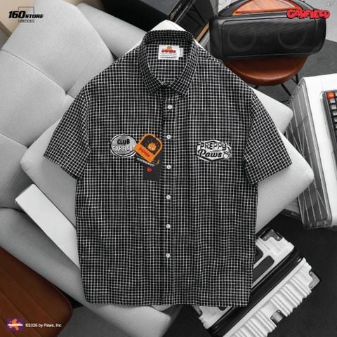 Áo Sơ Mi Nam Tay Ngắn ICONDENIM Garfield Preppy Paws Check Form Relaxed