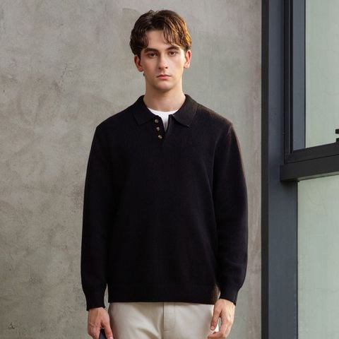 Áo Polo Len Nam Tay Dài ICONDENIM City Fade