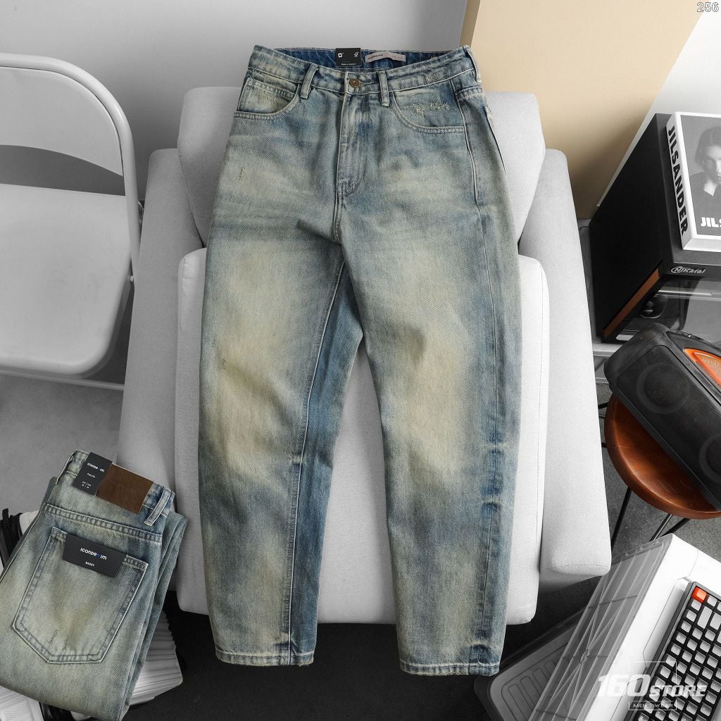 Quần Jeans Nam ICONDENIM Vintage Washed Blue Baggy