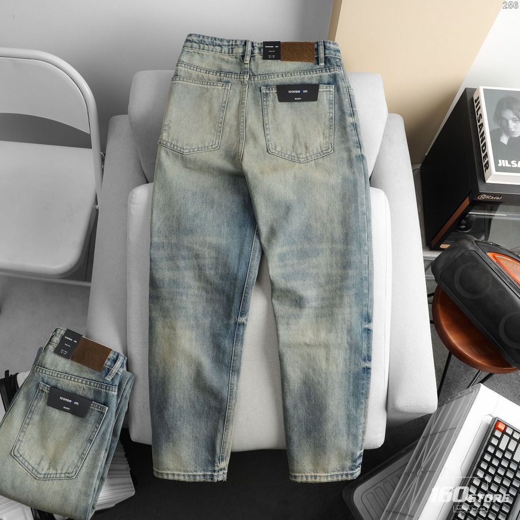 Quần Jeans Nam ICONDENIM Vintage Washed Blue Baggy
