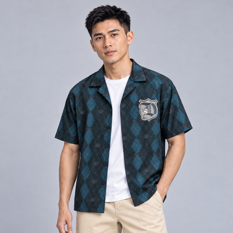 Áo Sơ Mi Nam Cuban Tay Ngắn ICONDENIM Donald Emblem Form Relaxed