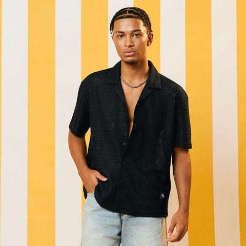 Áo Sơ Mi Nam Tay Ngắn Cuban ICONDENIM Riviera Knit