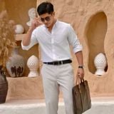 Áo Sơ Mi Nam Tay Dài ICONDENIM Elegant Stripe Harmony