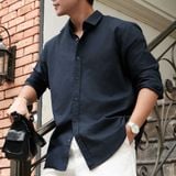 Áo Sơ Mi Nam Tay Dài ICONDENIM Coastal Breeze Linen