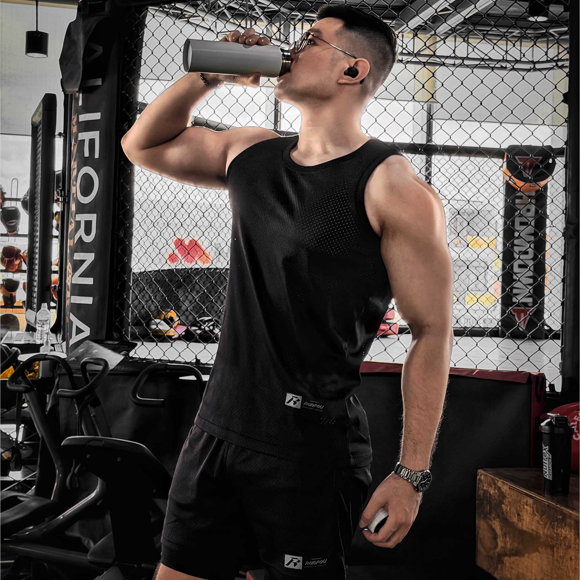 Set Đồ Nam RUNPOW Airflow Mesh Jersey