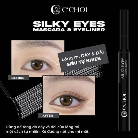 Gel Chuốt Mi và Kẻ Mắt Tự Nhiên C'Choi - SILKY EYES - Mascara & Eyeliner