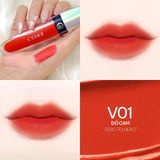 Son Kem Nhung Đỏ Cam - V01 Zero To Hero - C'Choi Velvet & Matte Lip Cream