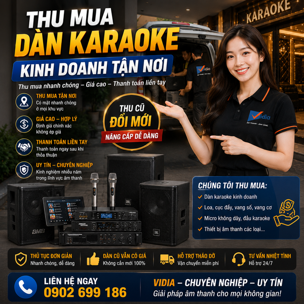 THU MUA DÀN KARAOKE KINH DOANH TẬN NƠI Giải pháp nhanh gọn cho quán karaoke cần thanh lý