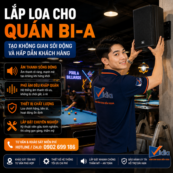Lắp Loa Cho Quán Bi-a – Tạo Không Gian Sôi Động Và Hấp Dẫn Khách Hàng