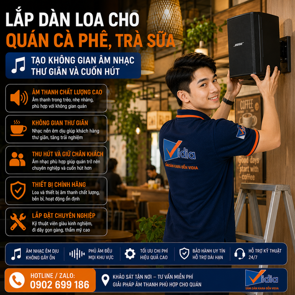 Lắp Dàn Loa Cho Quán Cà Phê, Trà Sữa – Tạo Không Gian Âm Nhạc Thư Giãn Và Cuốn Hút