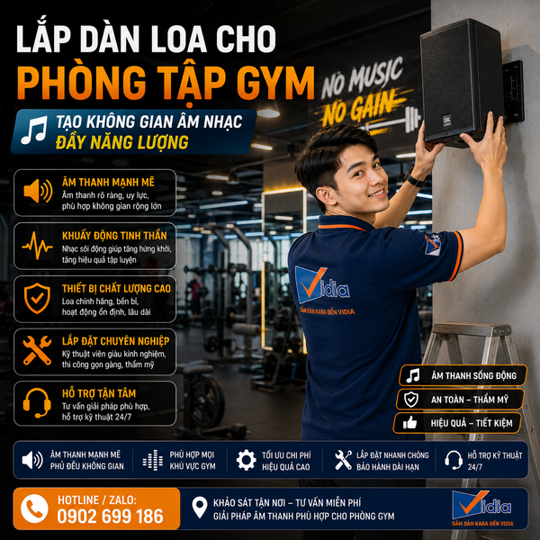 Lắp Dàn Loa Cho Phòng Tập Gym – Tạo Không Gian Âm Nhạc Đầy Năng Lượng