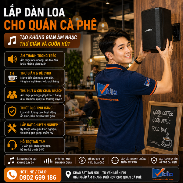 Lắp Dàn Loa Cho Quán Cà Phê – Tạo Không Gian Âm Nhạc Thư Giãn Và Cuốn Hút