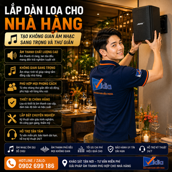 Lắp Dàn Loa Cho Nhà Hàng – Tạo Không Gian Âm Nhạc Sang Trọng Và Thư Giãn