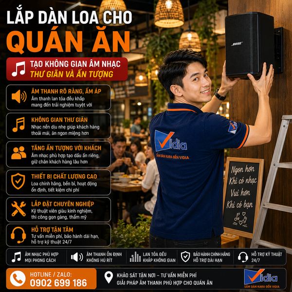 Lắp Dàn Loa Cho Quán Ăn – Tạo Không Gian Âm Nhạc Thư Giãn Và Ấn Tượng