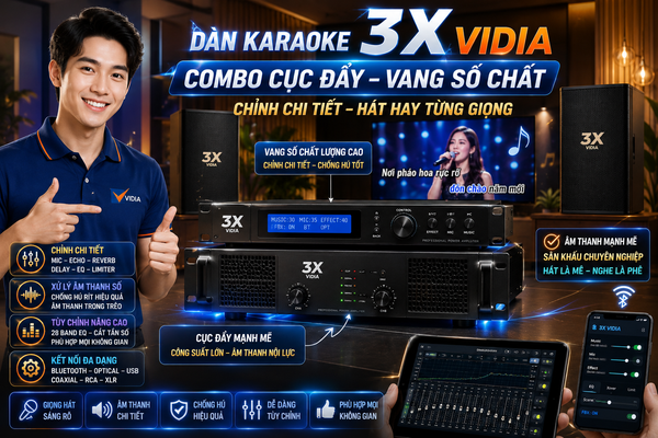 Dàn Karaoke Vidia 3X