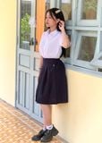  Áo sơ mi đồng phục học sinh nữ tay rộng với chất liệu cotton Nhật cao cấp - GDP035 