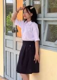  Chân váy học sinh xếp li xòe đính 4 nút - GDP028 