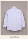  Áo sơmi tay dài bé trai cotton màu trắng - TAS031 