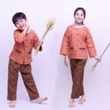  Bộ quần áo bà ba cho bé màu cam - CAB007 