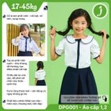  Áo sơ mi đồng phục học sinh nữ tay nơ - DPG001 