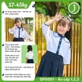  Áo sơ mi đồng phục học sinh nữ tay nơ - DPG001 