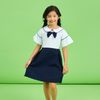  Đầm học sinh tay xòe viền - DPG004 