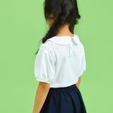  Áo sơ mi đồng phục học sinh nữ tay viền - DPG008 