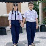  Quần dài học sinh nam nữ xanh đen kaki cao cấp lưng thun khóa kéo- TDP035 