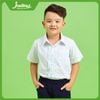  Áo sơ mi tay ngắn đồng phục học sinh viền ngực nam - DPT004 