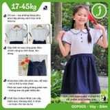  Đầm học sinh nữ cổ sen tay phồng - GDP005 