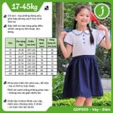  Đầm học sinh nữ cổ sen tay phồng - GDP005 
