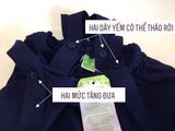  Chân váy yếm cho học sinh 2 túi bên nơ sau - GDP008 