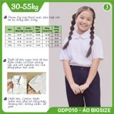  Áo sơmi học sinh nữ bèo ngực big size vải trắng mềm mịn, bền màu - GDP010 