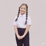  Áo sơmi học sinh nữ bèo ngực big size vải trắng mềm mịn, bền màu - GDP010 