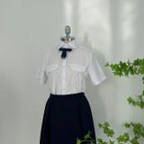  Áo sơ mi học sinh nữ có nắp túi - GDP020 